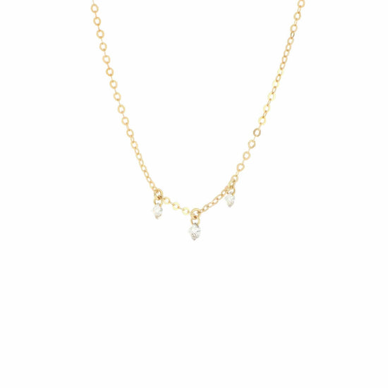 Collana Maman et Sophie oro giallo diamanti 0,07 ct e 0,05 ct MISURA UNICA