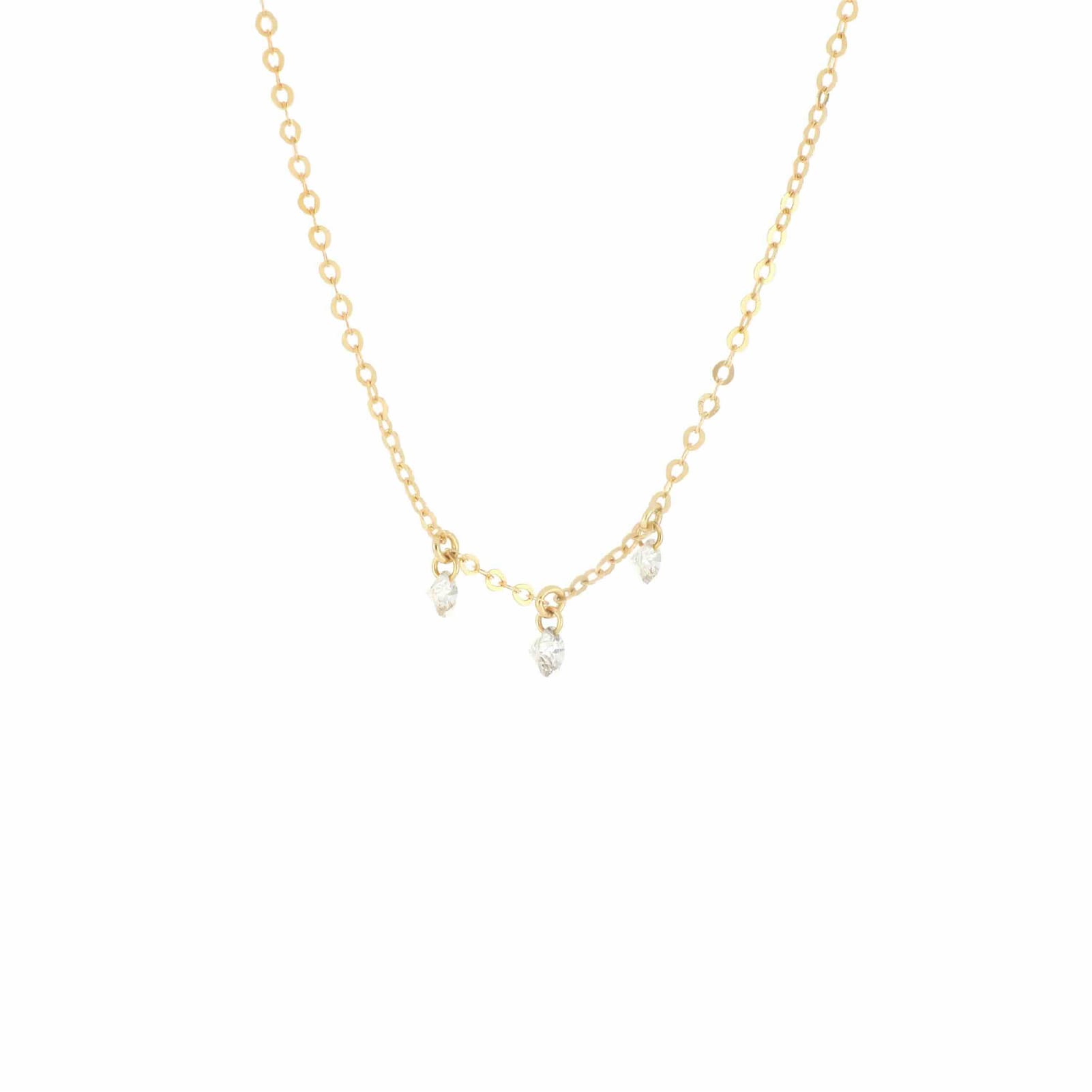 Collana Maman et Sophie oro giallo diamanti 0,07 ct e 0,05 ct MISURA UNICA