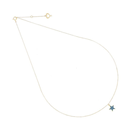 Collana in oro 18kt Maman et Sophie AURUM stella di polvere blu MISURA UNICA