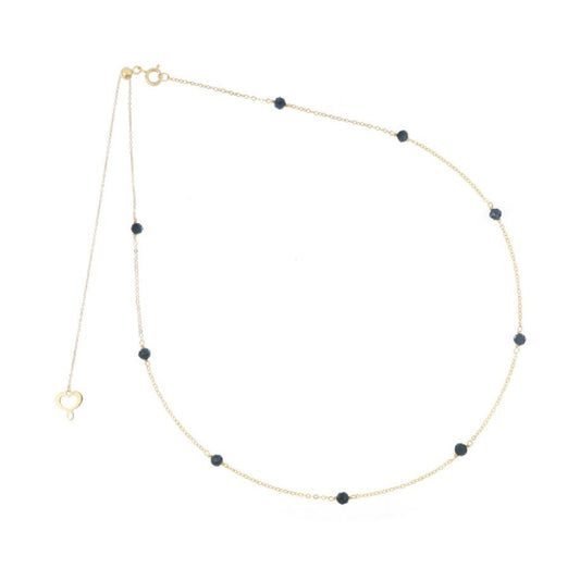 Collana in oro 18kt Maman et Sophie AURUM con 9 zaffiri blu MISURA UNICA