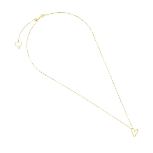 Collana Maman et Sophie argento dorato con cuore laterale MISURA UNICA