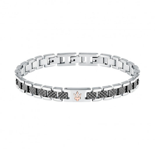Bracciale catena da uomo Maserati acciaio con lavorazione