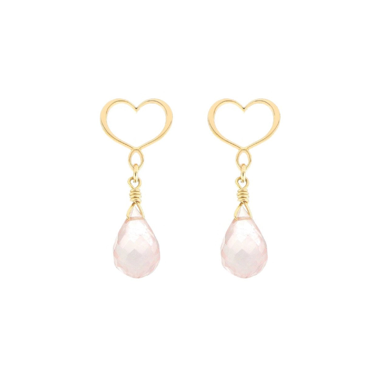 Orecchini pendenti donna Maman et Sophie con quarzo rosa MISURA UNICA