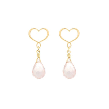 Orecchini pendenti donna Maman et Sophie con quarzo rosa MISURA UNICA
