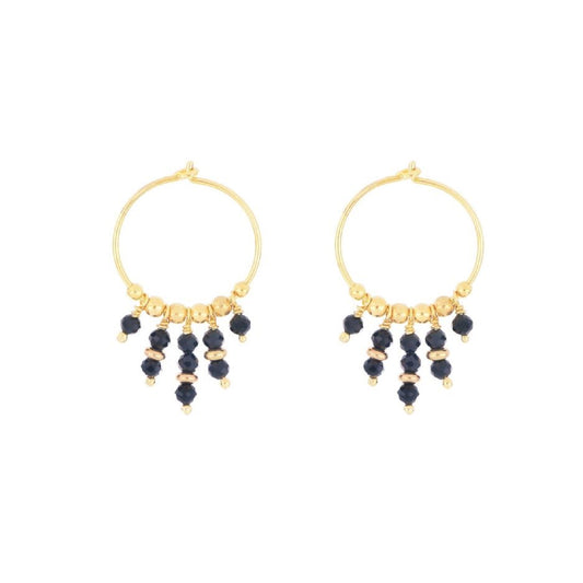 Orecchini cerchio Maman et Sophie in argento con spinello M.ORISF0SP