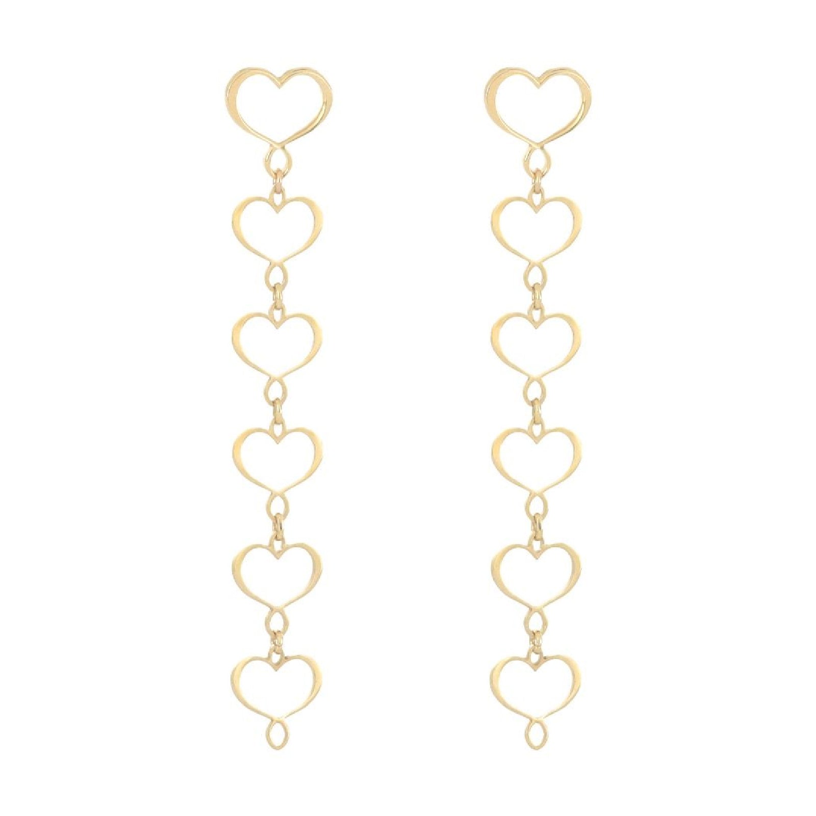 Orecchini pendenti Maman et Sophie in argento con 5 cuori M.ORMAM46GI