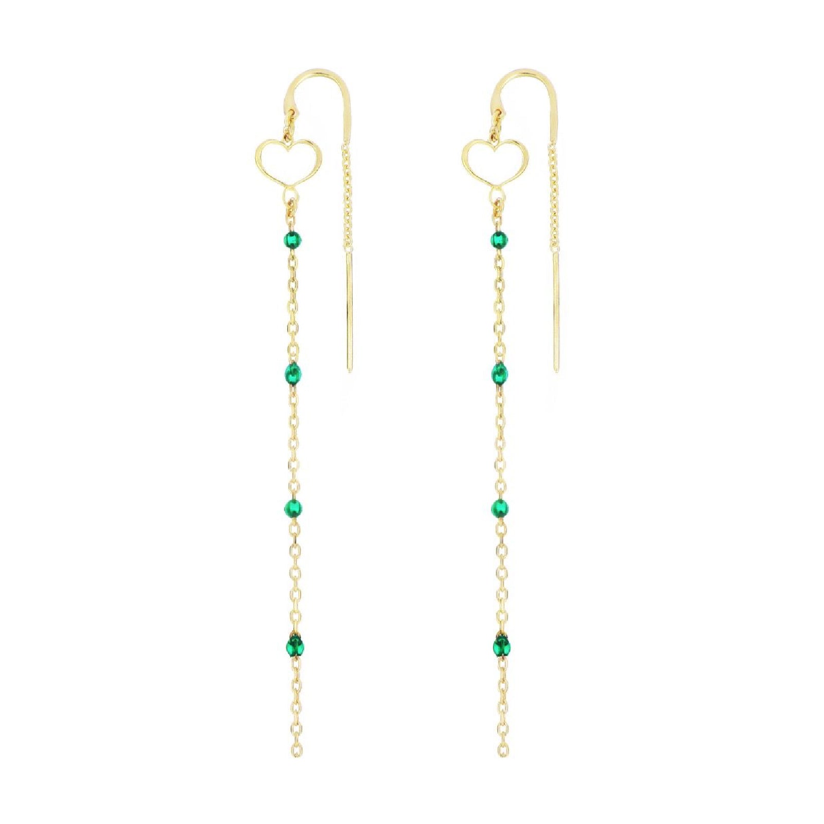 Orecchini pendenti donna Maman et Sophie con cuoricini MISURA UNICA