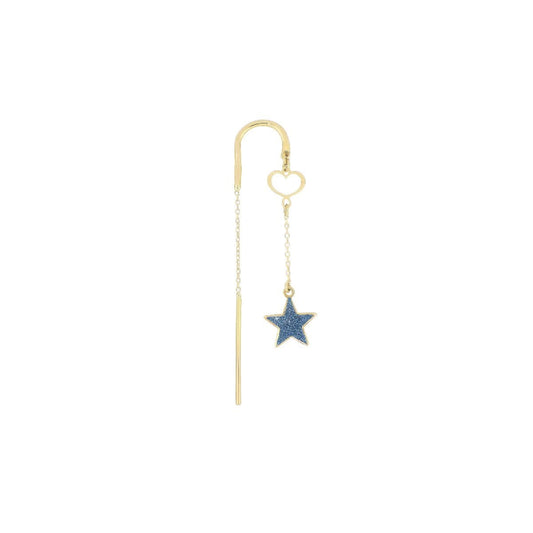 Orecchino pendente oro 18kt Maman et Sophie AURUM stella blu MISURA UNICA