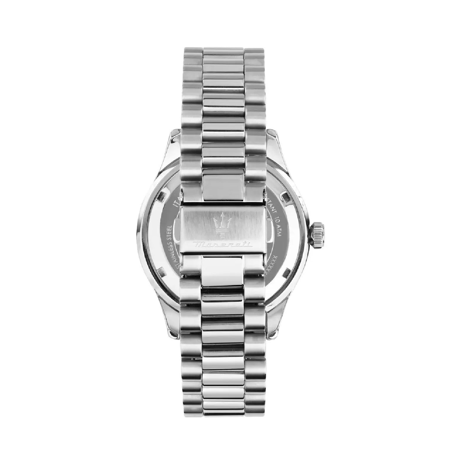 Orologio solo tempo Maserati in acciaio argento e nero M.R8853124003