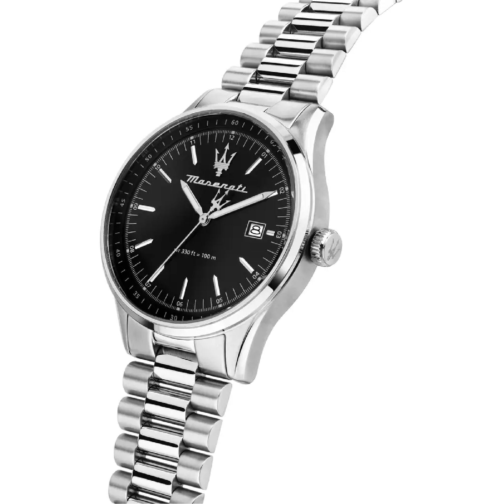 Orologio solo tempo Maserati in acciaio argento e nero M.R8853124003