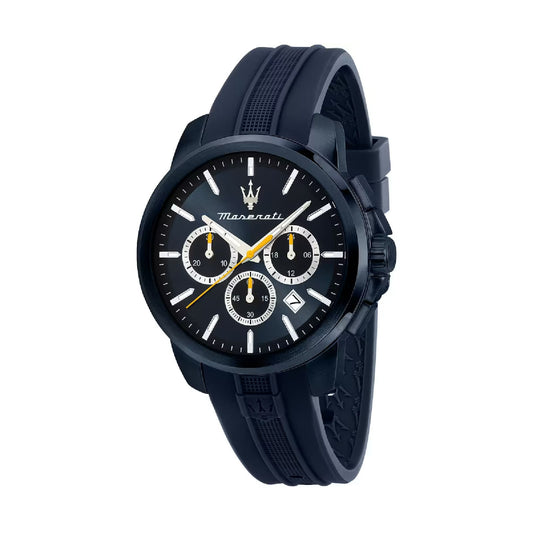Orologio cronografo da uomo Maserati in acciaio colore blu MISURA UNICA