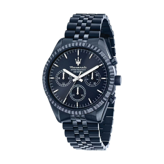 Orologio multifunzione da uomo Maserati in acciaio colore blu MISURA UNICA