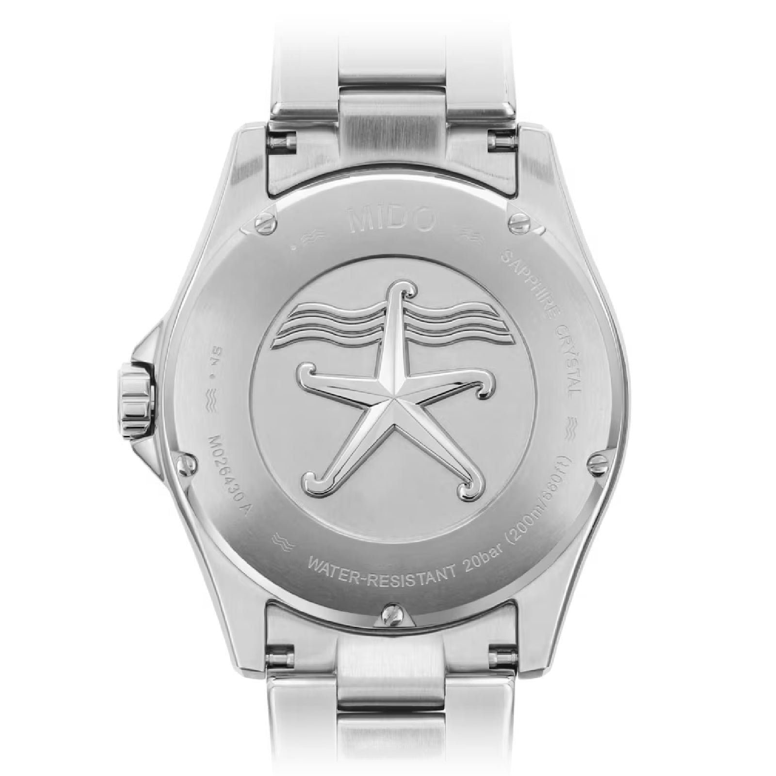 Orologio automatico acciaio Mido Ocean Star 200 uomo argento e blu, datario M0264301104100-2