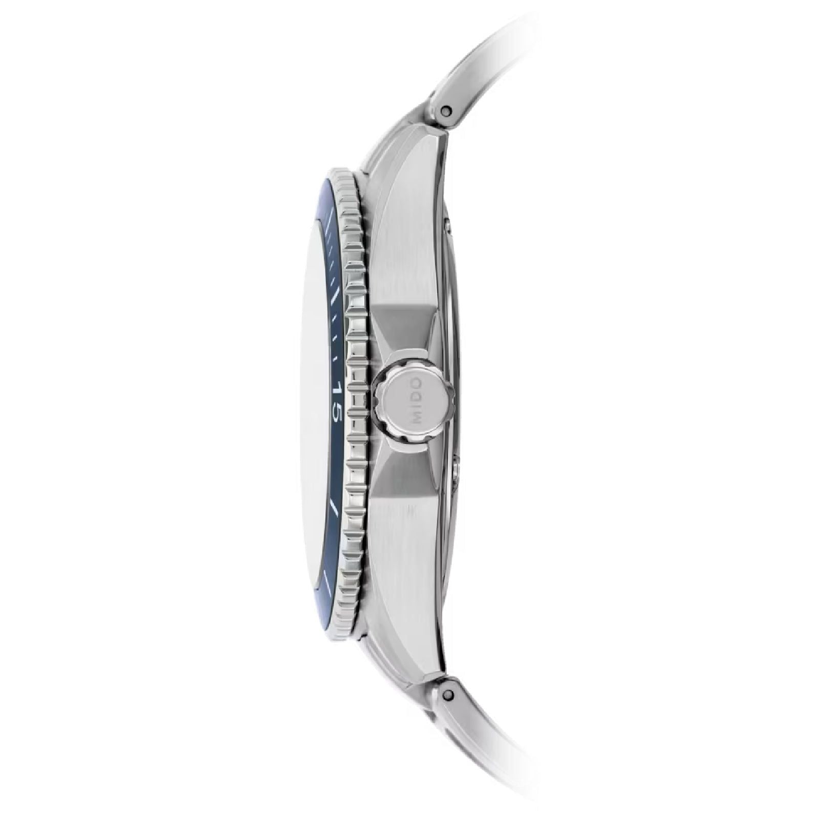 Orologio automatico acciaio Mido Ocean Star 200 uomo argento e blu, datario M0264301104100-3