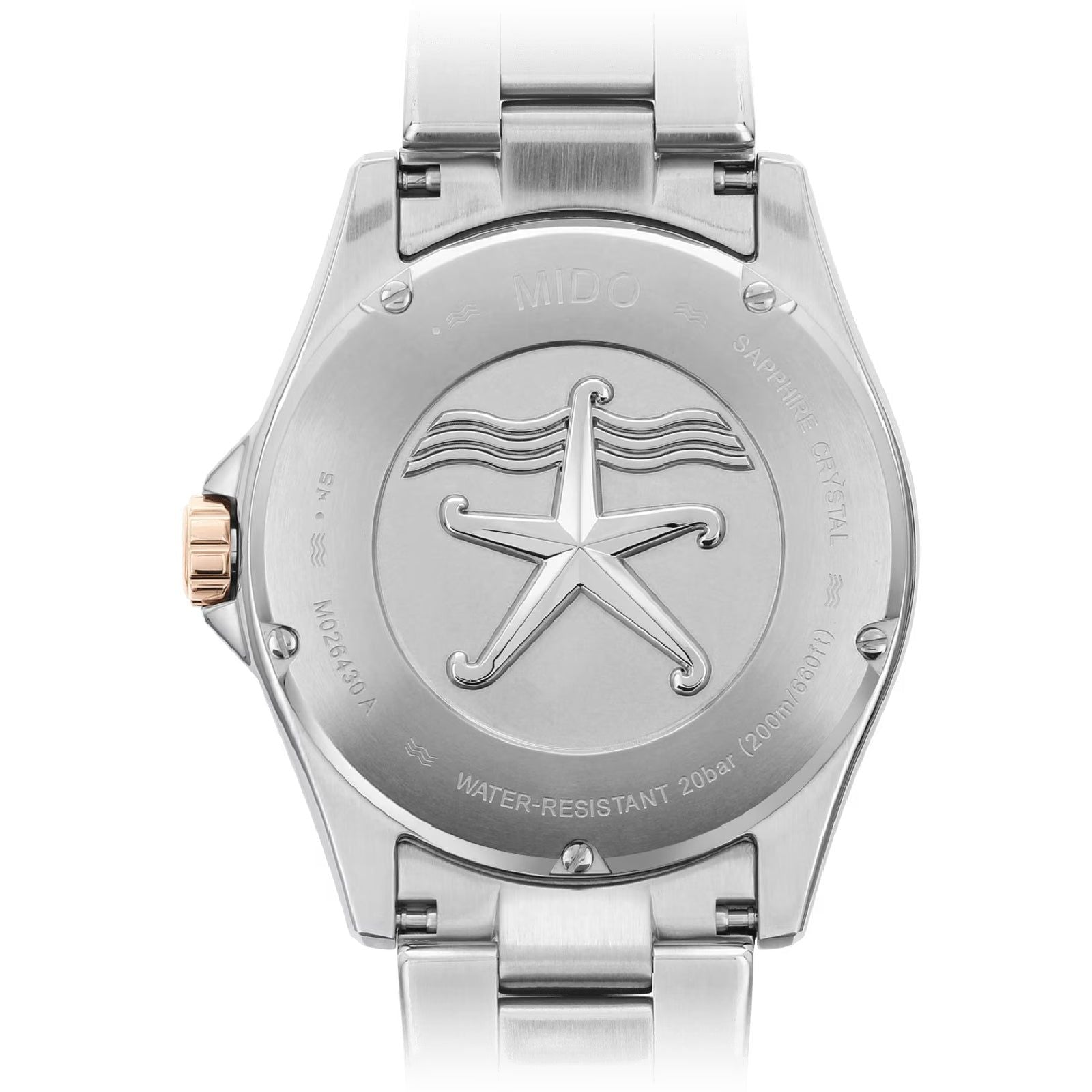 Orologio automatico uomo Mido Ocean Star 200 in acciaio bicolor oro rosa 42,5 mm M0264302205100-2