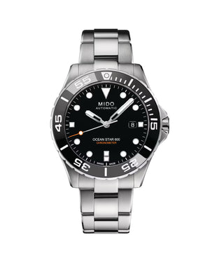 Orologio cronografo automatico da uomo Mido Ocean Star 600 con cassa 43,5 mm e bracciale in acciaio M0266081105100