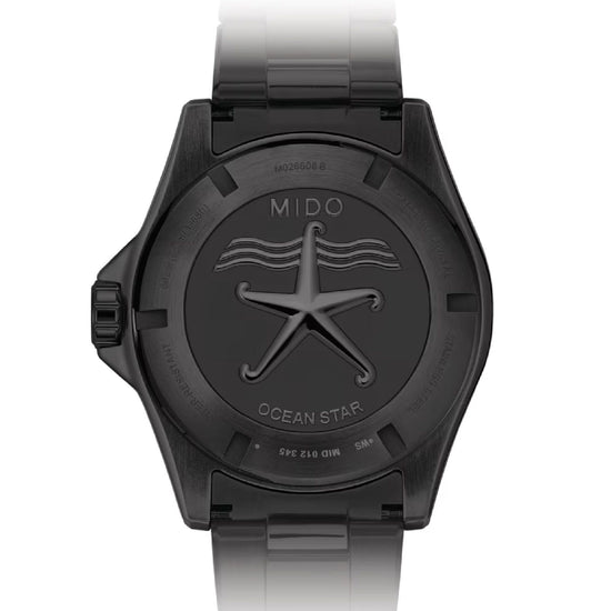 Orologio crono Mido Ocean Star 600 uomo acciaio nero datario riserva 80H M0266083305100-2
