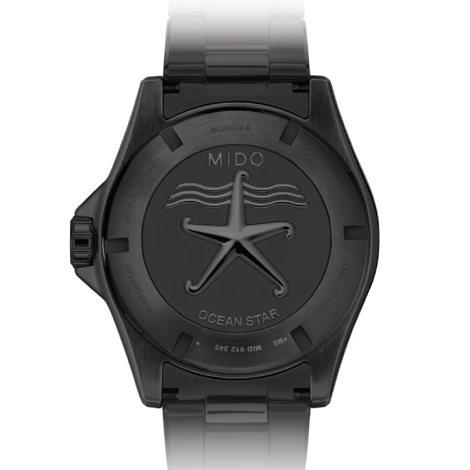 Orologio crono Mido Ocean Star 600 uomo acciaio nero datario riserva 80H M0266083305100-2