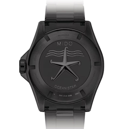 Orologio crono Mido Ocean Star 600 uomo acciaio nero datario riserva 80H M0266083305100-2