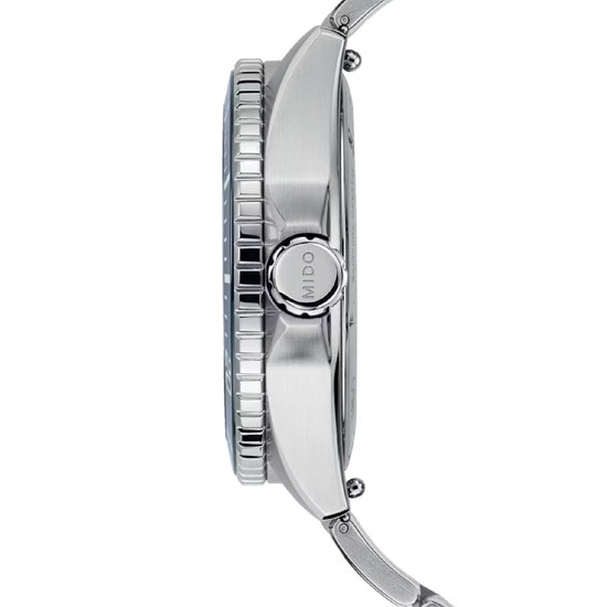 Orologio automatico uomo Mido Ocean Star GMT in acciaio quadrante blu 44 mm M0266291104100-5