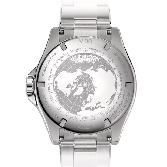 Orologio automatico uomo Mido Ocean Star acciaio quadrante nero cassa 44mm M0266291105103-3