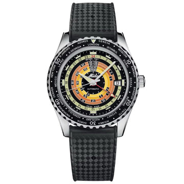 Orologio uomo automatico Mido Worldtimer acciaio gomma nero riserva 80H M0268291705100-1