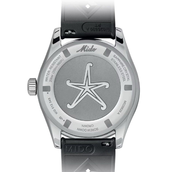 Orologio uomo automatico Mido Worldtimer acciaio gomma nero riserva 80H M0268291705100-3