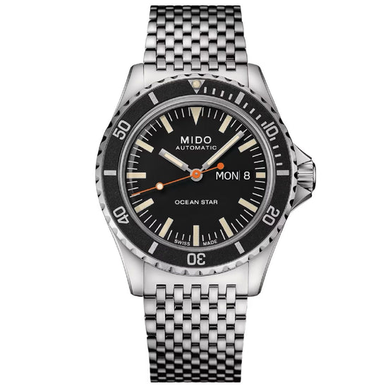 Orologio automatico Mido uomo acciaio quadrante nero datario riserva 80H M0268301105100-1