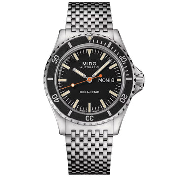 Orologio automatico Mido uomo acciaio quadrante nero datario riserva 80H M0268301105100-1