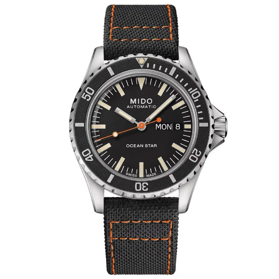 Orologio automatico Mido uomo acciaio quadrante nero datario riserva 80H M0268301105100-2