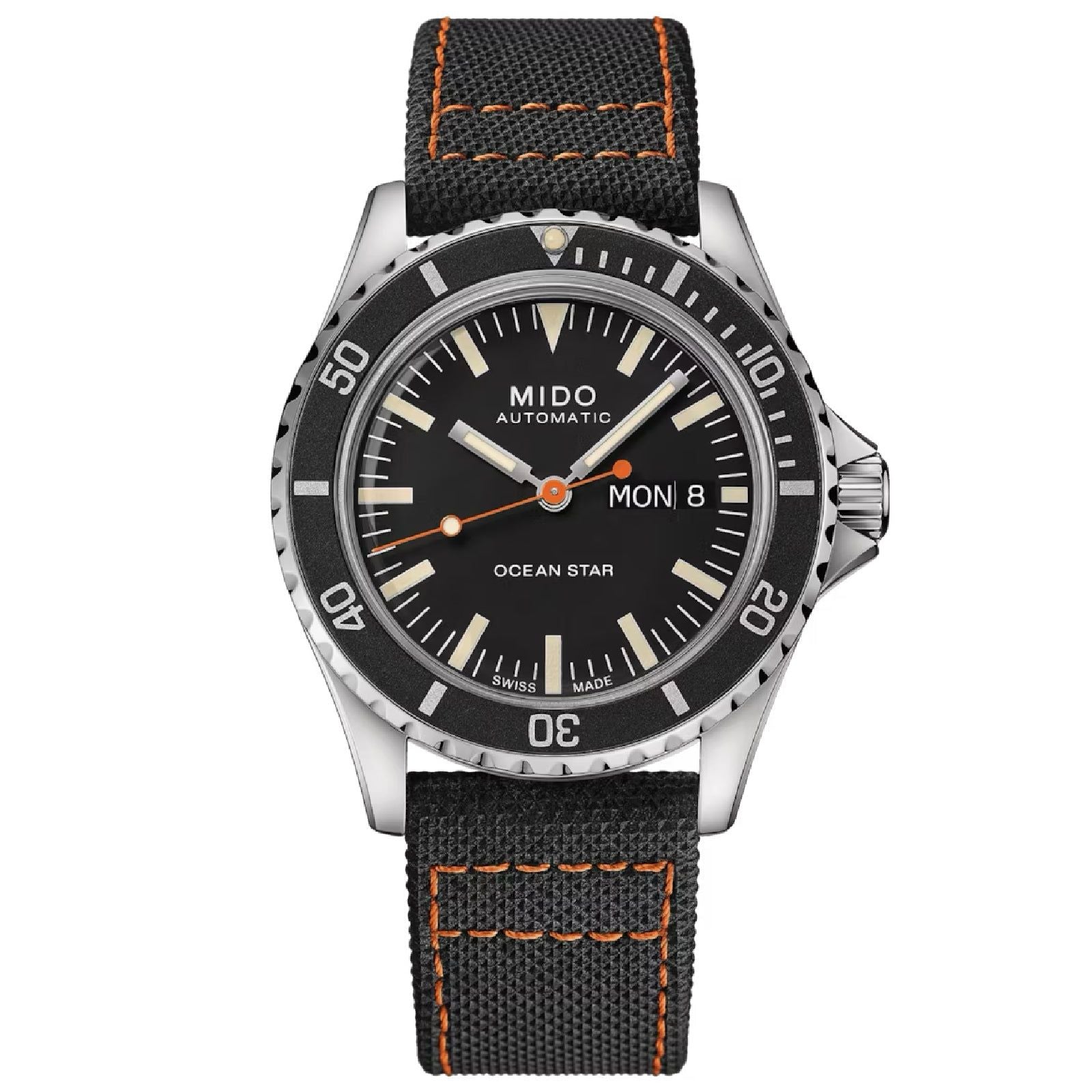 Orologio automatico Mido uomo acciaio quadrante nero datario riserva 80H M0268301105100-2