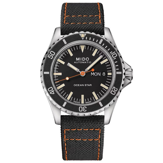 Orologio automatico Mido uomo acciaio quadrante nero datario riserva 80H M0268301105100-2