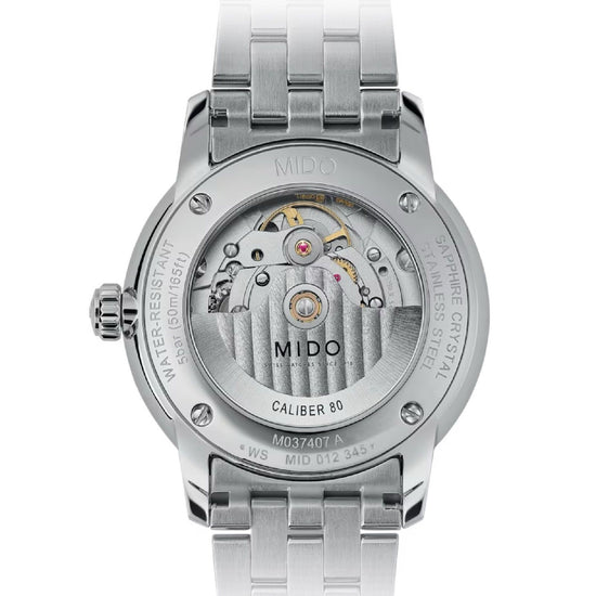 Orologio automatico uomo Mido Baroncelli acciaio quadrante nero cassa 39mm M0374071105101-2