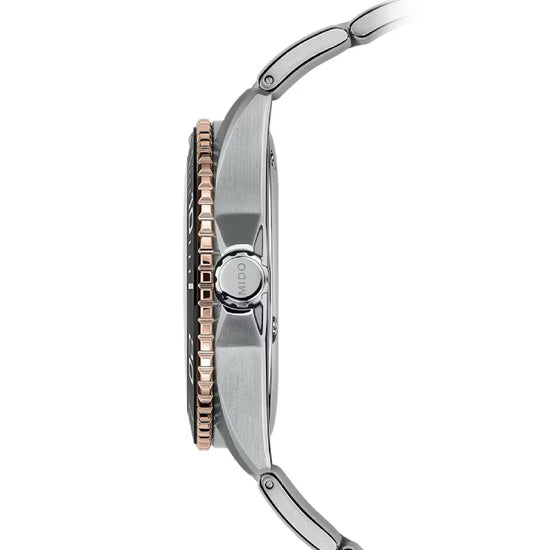 Orologio automatico Mido uomo acciaio nero ceramica datario riserva 80H M0424302105100-3