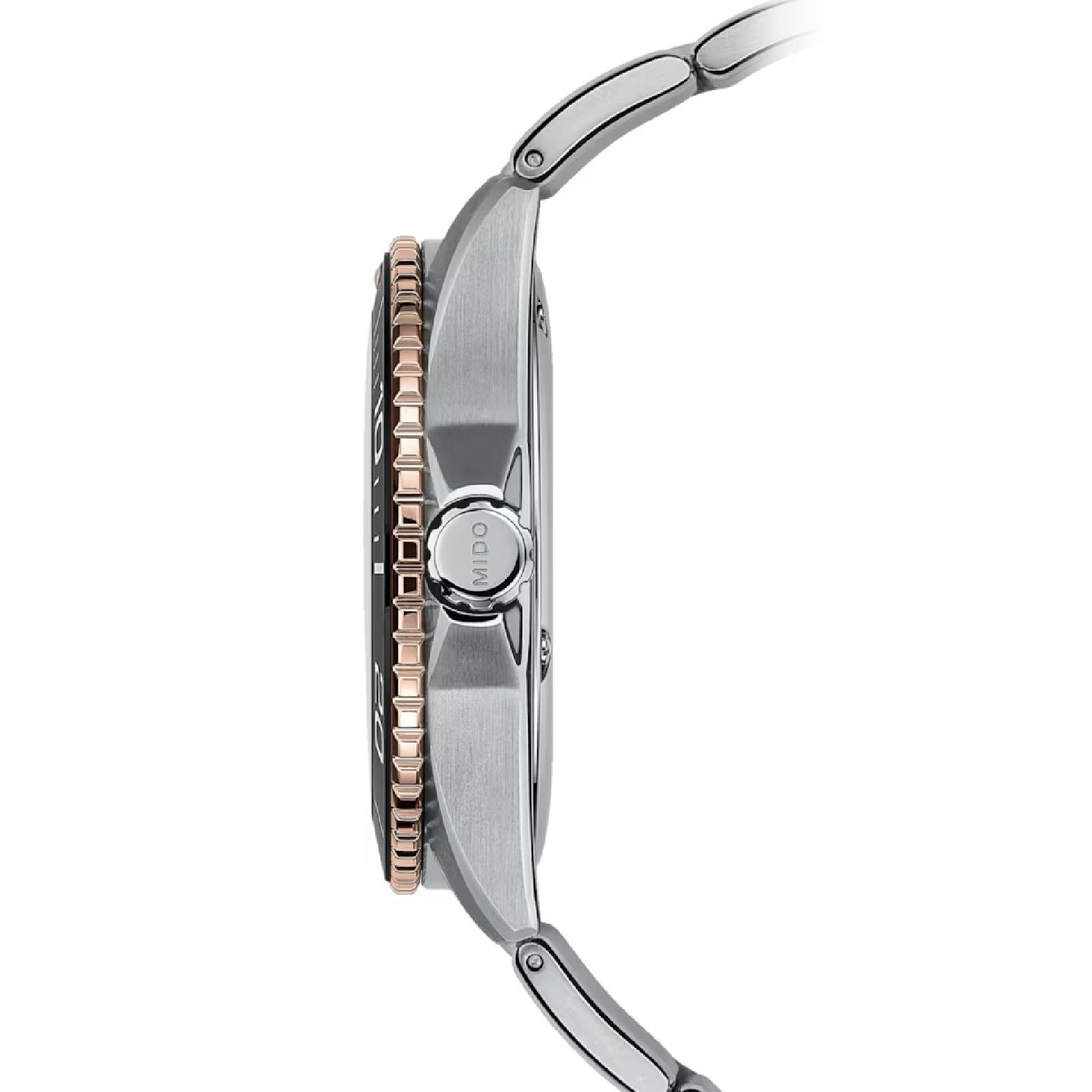 Orologio automatico Mido uomo acciaio nero ceramica datario riserva 80H M0424302105100-3