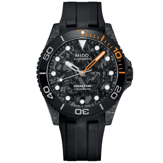 Orologio automatico uomo Mido Ocean Star cinturino nero ghiera ceramica 42,5mm M0424317708100-2