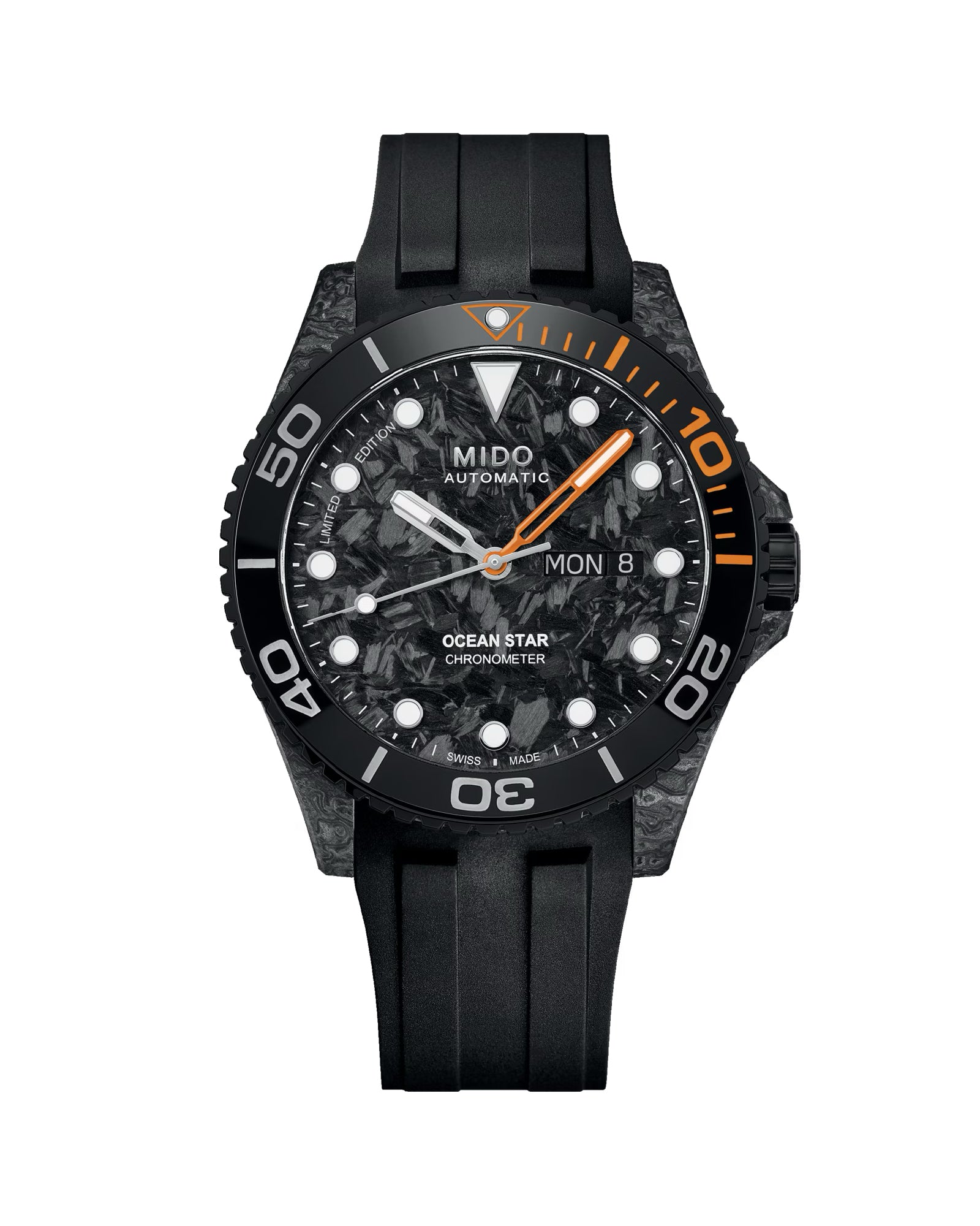 Orologio automatico uomo Mido Ocean Star cinturino nero ghiera ceramica 42,5mm M0424317708100-2