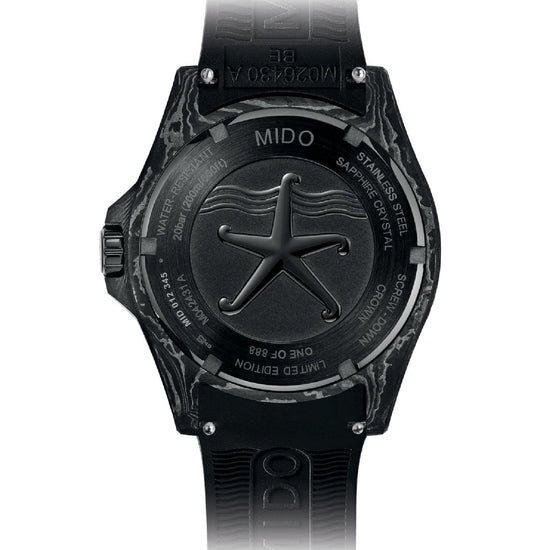 Orologio automatico uomo Mido Ocean Star cinturino nero ghiera ceramica 42,5mm M0424317708100-4