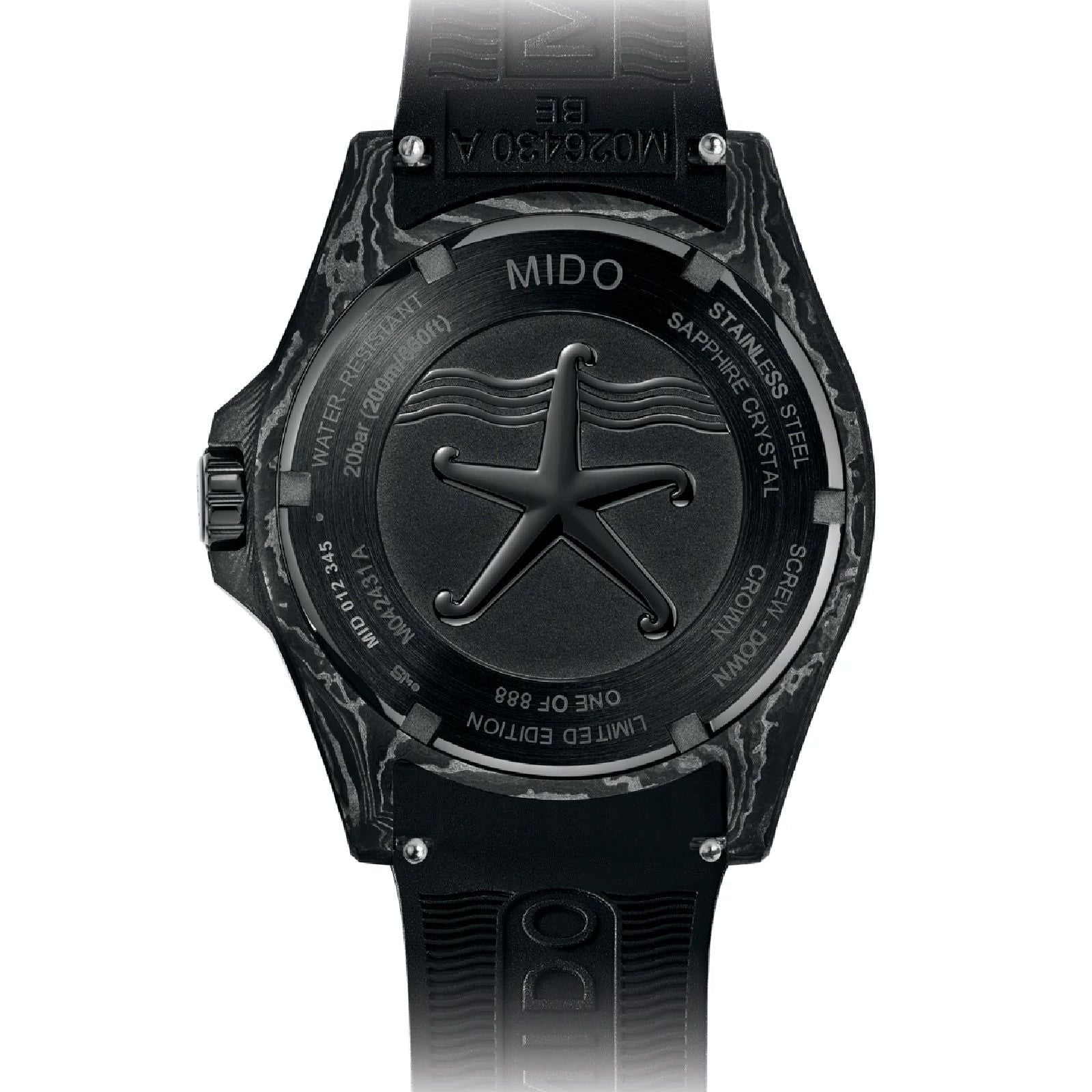 Orologio automatico uomo Mido Ocean Star cinturino nero ghiera ceramica 42,5mm M0424317708100-4