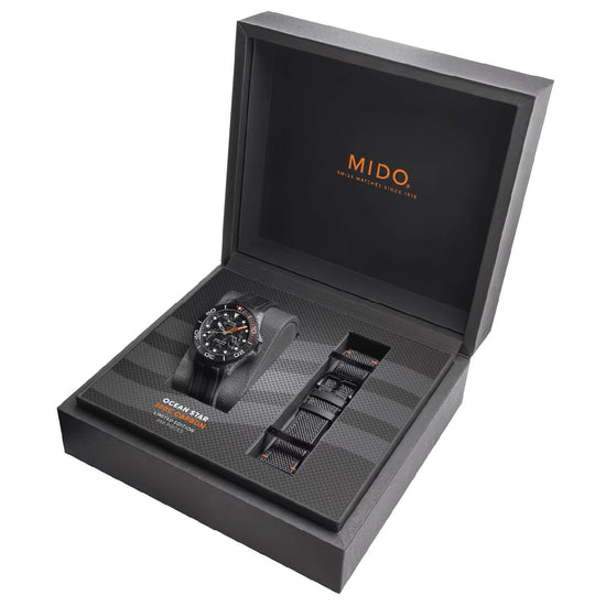 Orologio automatico uomo Mido Ocean Star cinturino nero ghiera ceramica 42,5mm M0424317708100-6