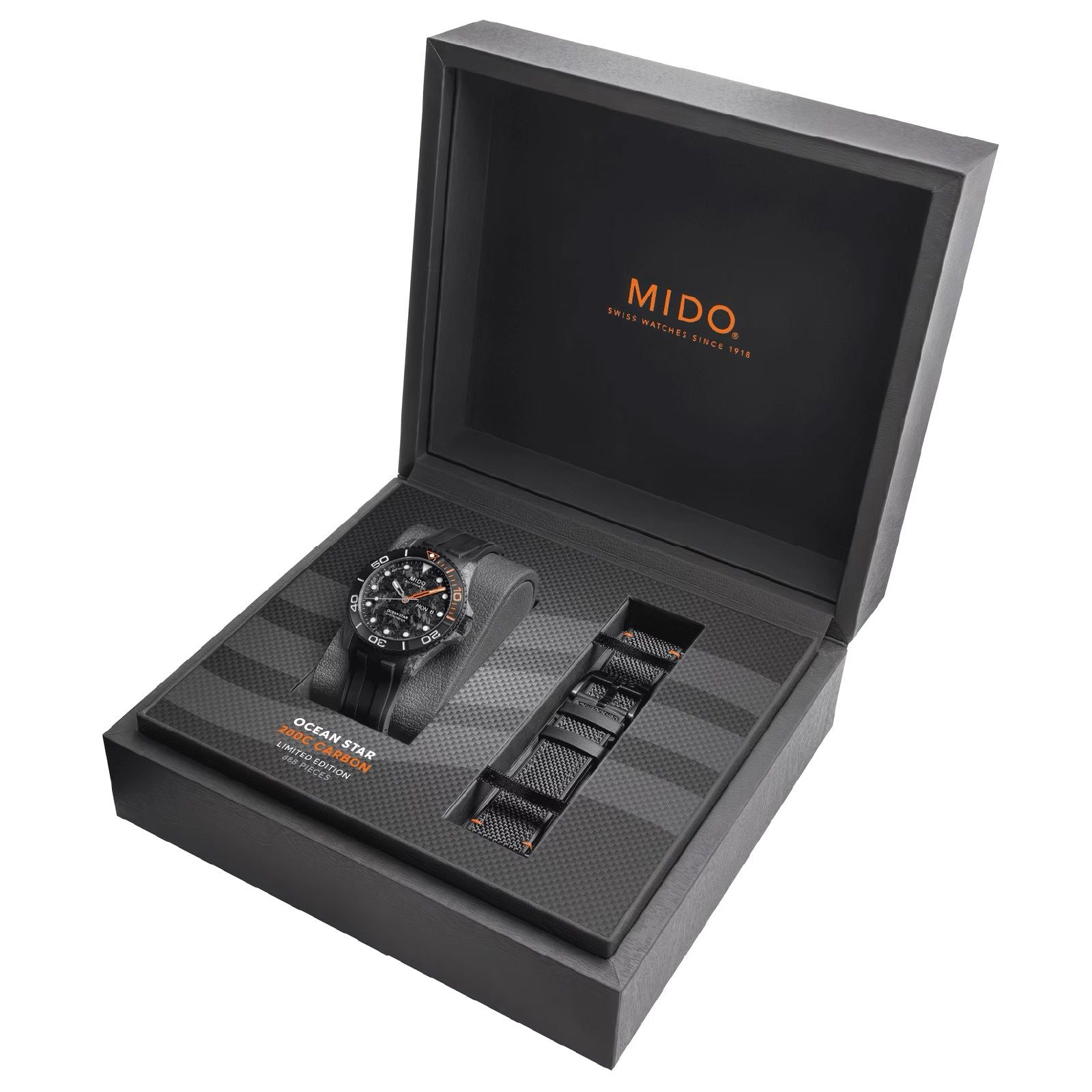 Orologio automatico uomo Mido Ocean Star cinturino nero ghiera ceramica 42,5mm M0424317708100-6