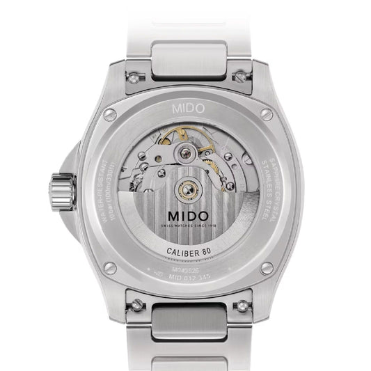 Orologio automatico Mido Multifort TV Big Date uomo acciaio blu datario riserva 80H M0495261104100-2