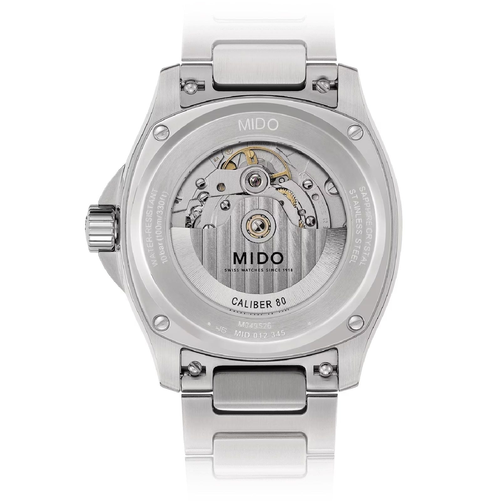 Orologio automatico Mido Multifort TV Big Date uomo acciaio grigio datario riserva 80H M0495261108100-2