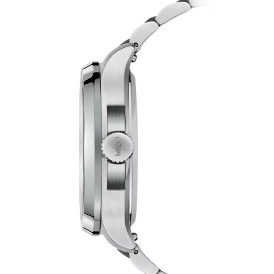 Orologio automatico Mido Multifort TV Big Date uomo acciaio verde datario riserva 80H M0495261109100-3