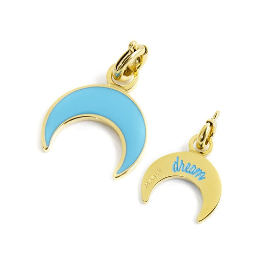 Charm Marlù realizzato in acciaio dorato a forma di luna MISURA UNICA