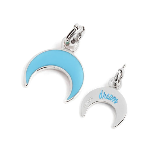 Charm Marlù realizzato in acciaio a forma di luna MISURA UNICA