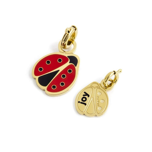 Charm Marlù realizzato acciaio oro a forma di coccinella MISURA UNICA