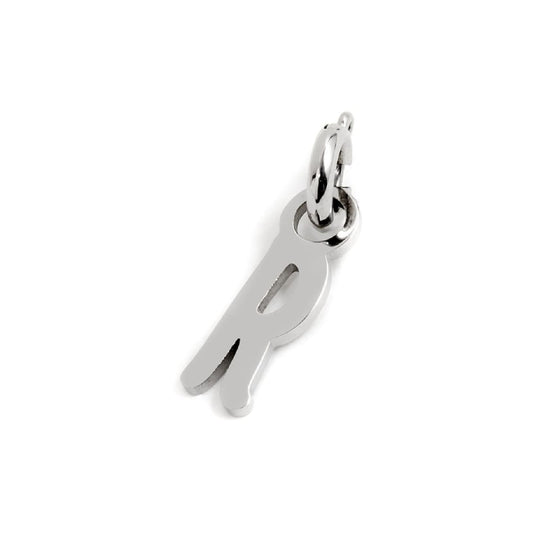 Charm Marlù realizzato acciaio a forma di lettera R MISURA UNICA