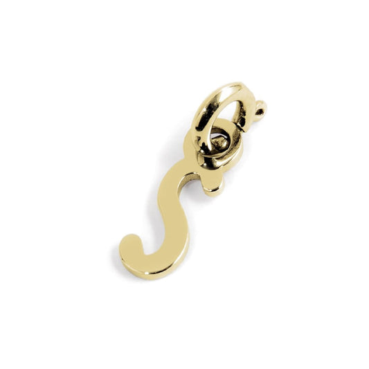 Charm Marlù realizzato acciaio oro a forma di lettera S MISURA UNICA