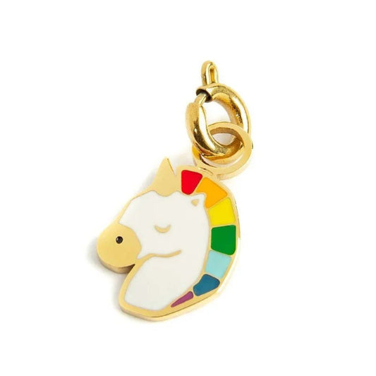 Charm Marlù in acciaio dorato a unicorno multicolor MISURA UNICA
